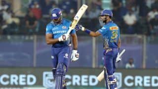 IPL 2021 MI vs CSK Match Highlights in Photos: Kieron Pollard Blitzkrieg Hands Mumbai Indians Four-Wicket Win Over Chennai Super Kings
